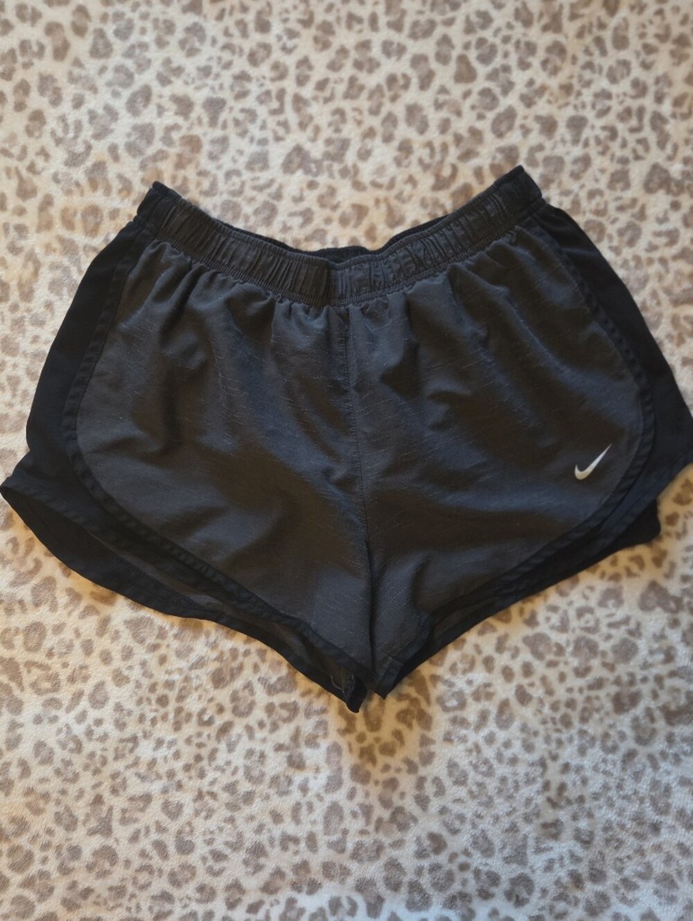 Nike Girls' Black Athletic Shorts with Swoosh